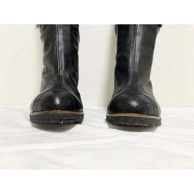 希少 美品 シャネル ココ ロングブーツ 38 1/2 23~24㎝ マトラッセ