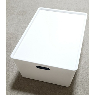 イケア(IKEA)の#イケア#IKEAふた付きボックス(ホワイト4個セット)(リビング収納)