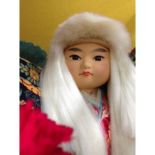 セール!・ 日本人形 豊玉作 連獅子/大型 ケース入 浮世人形 極美品