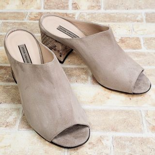 インターショシュール(INTER- CHAUSSURES)の未使用 インターショシュール ☆ スエードレザー カバー サンダル 36 伊製(サンダル)