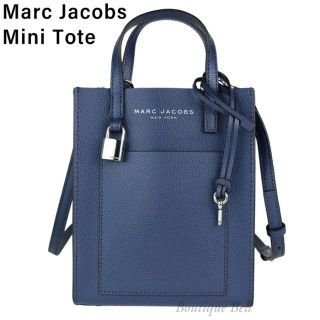 マークジェイコブス(MARC JACOBS)の【マークジェイコブス】レザー ミニショッパー ショルダーバッグ アズールブルー(ショルダーバッグ)