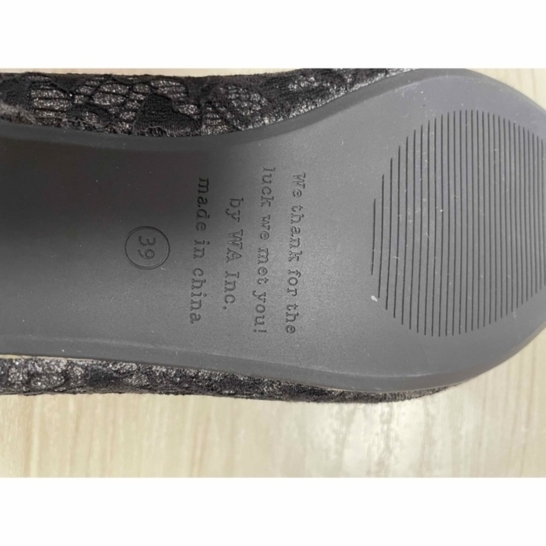 ORiental TRaffic(オリエンタルトラフィック)のオリエンタルトラフィック　パンプス39 24.5cm L 黒　レース　パール レディースの靴/シューズ(ハイヒール/パンプス)の商品写真