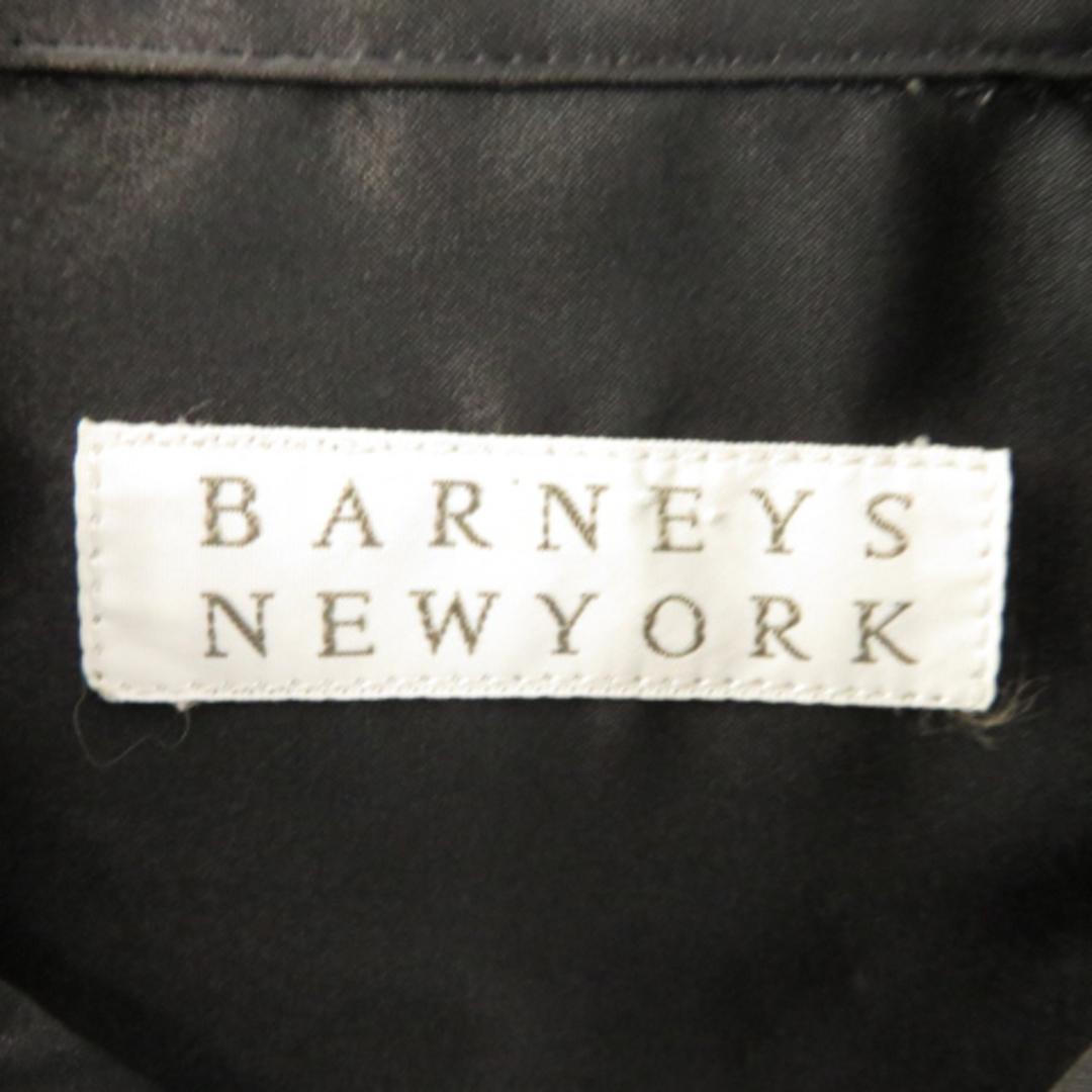 BARNEYS NEW YORK(バーニーズニューヨーク)のバーニーズニューヨーク シャツ ブラウス 長袖 無地 黒 ブラック /YK29 レディースのトップス(シャツ/ブラウス(長袖/七分))の商品写真