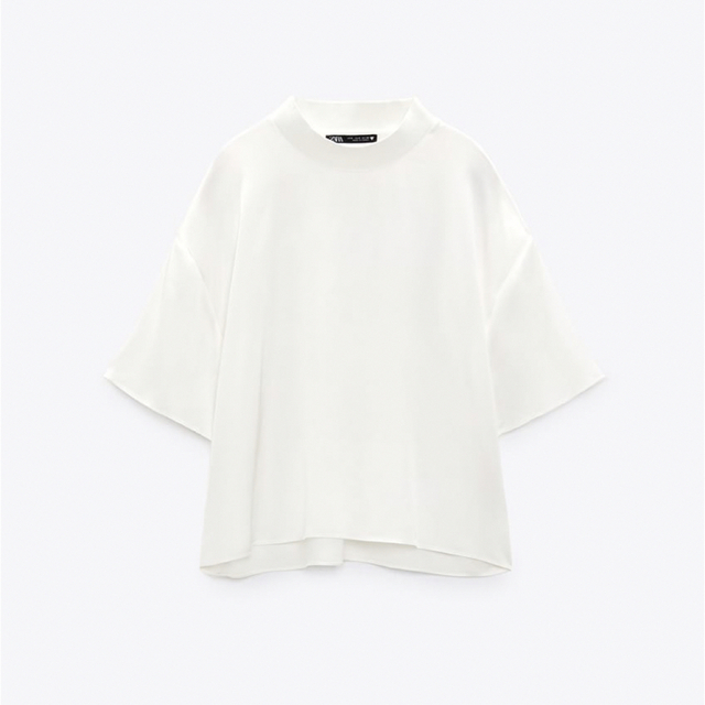 ZARA(ザラ)のZARA サテントップス　M レディースのトップス(シャツ/ブラウス(半袖/袖なし))の商品写真