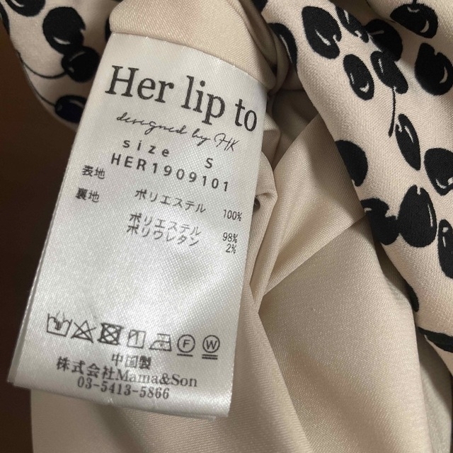 Her lip to(ハーリップトゥ)の♡5月7日まで値下げ♡her lip to チェリーワンピース レディースのワンピース(ロングワンピース/マキシワンピース)の商品写真