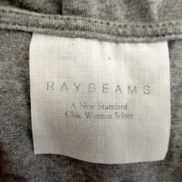 Ray BEAMS(レイビームス)のレイビームス カットソー 半袖 無地 シフォン グレー オフホワイト /SY27 レディースのトップス(カットソー(半袖/袖なし))の商品写真