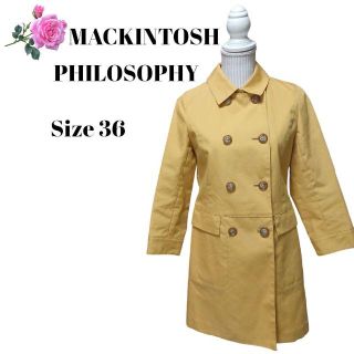 マッキントッシュフィロソフィー(MACKINTOSH PHILOSOPHY)の【美品】MACKINTOSH PHILOSOPHY チェスターコートイエロー36(スプリングコート)