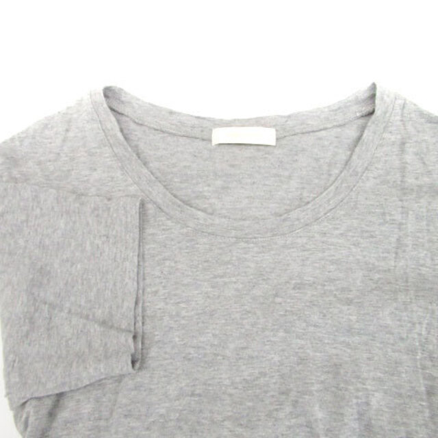 AMERICAN RAG CIE(アメリカンラグシー)のアメリカンラグシー Tシャツ カットソー 半袖 無地 バックシャン F グレー レディースのトップス(Tシャツ(半袖/袖なし))の商品写真