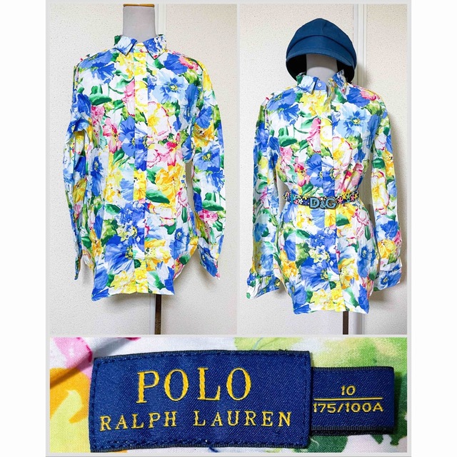 POLO RALPH LAUREN(ポロラルフローレン)のラルフローレン　花柄　ブラウス　総綿　コットン　カッターシャツ　ボタニカル レディースのトップス(シャツ/ブラウス(長袖/七分))の商品写真