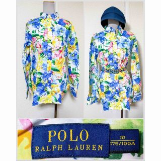 ポロラルフローレン(POLO RALPH LAUREN)のラルフローレン　花柄　ブラウス　総綿　コットン　カッターシャツ　ボタニカル(シャツ/ブラウス(長袖/七分))