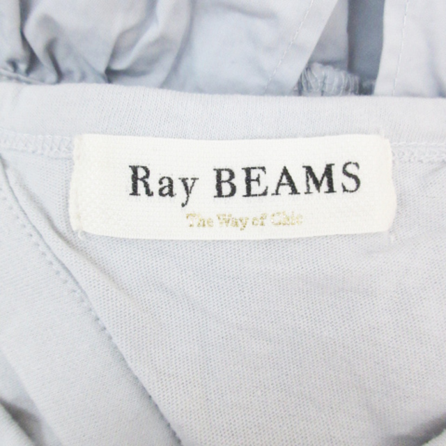 Ray BEAMS(レイビームス)のレイビームス ブラウス カットソー フレア 半袖 無地 F 水色 /FF24 レディースのトップス(シャツ/ブラウス(半袖/袖なし))の商品写真
