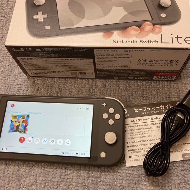 Nintendo Switch Lite グレー本体セット　動作品