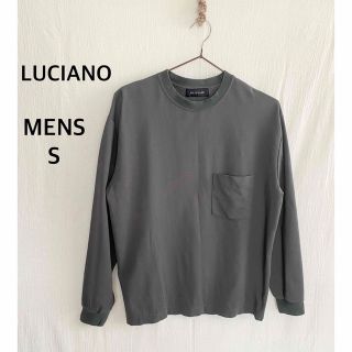 LUCIANO ルチアーノ　メンズ　Tシャツ　レーヨン70% カーキ　Sサイズ(Tシャツ/カットソー(七分/長袖))