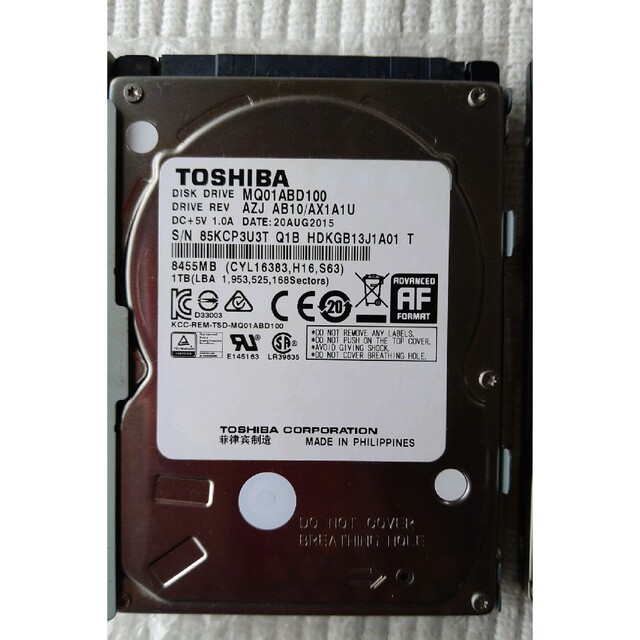 TOSHIBADISK DRIVE MQ01ABD100 DRIVE REV