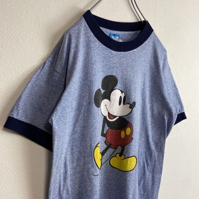 【usa製、リンガーTシャツ】Disneyビンテージミッキー90s 希少.