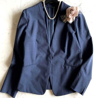 ユナイテッドアローズグリーンレーベルリラクシング(UNITED ARROWS green label relaxing)の極美品♪グリーンレーベルリラクシング カラーレスジャケット 40 カチリラ(ノーカラージャケット)