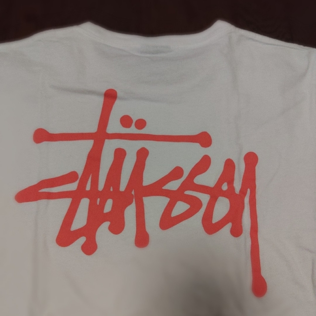 STUSSY　Supreme　S　Tシャツ　白　ピンク