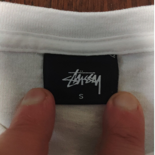 STUSSY　Supreme　S　Tシャツ　白　ピンク 4