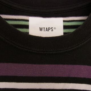 WTAPS ダブルタップス 21AW 212ATDT-CSM36 JAM LS TEE ボーダー 長袖 Tシャツ カットソー ブラック系 03