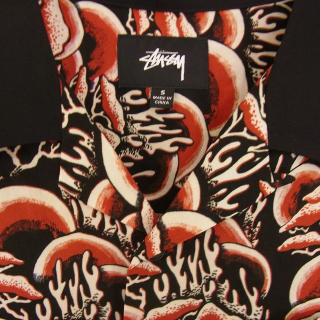 STUSSY ステューシー CORAL PATTERN SHIRT オープンカラー レーヨン