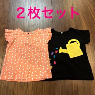 ニシマツヤ(西松屋)のサイズ80トップス2枚セット　女の子(Ｔシャツ)