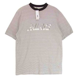 パレス PALACE P16ES061 3D Stripe T-Shirt ストライプ ボーダー 半袖 Tシャツ ブラック系 L【美品】【中古】(Tシャツ/カットソー(半袖/袖なし))