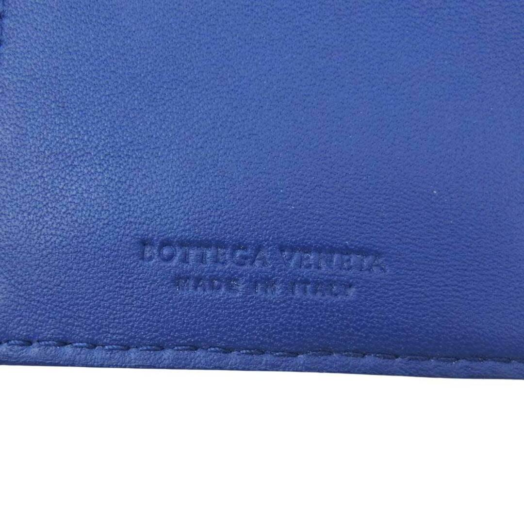 Bottega Veneta(ボッテガヴェネタ)のBOTTEGAVENETA ボッテガヴェネタ その他アクセサリー イントレチャート レザー カードケース ブラック系 ブルー系【中古】 メンズのアクセサリー(その他)の商品写真