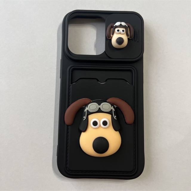 グルミットiPhone14proカバースマホ3Dシリコンウォレットカード犬ケース スマホ/家電/カメラのスマホアクセサリー(iPhoneケース)の商品写真