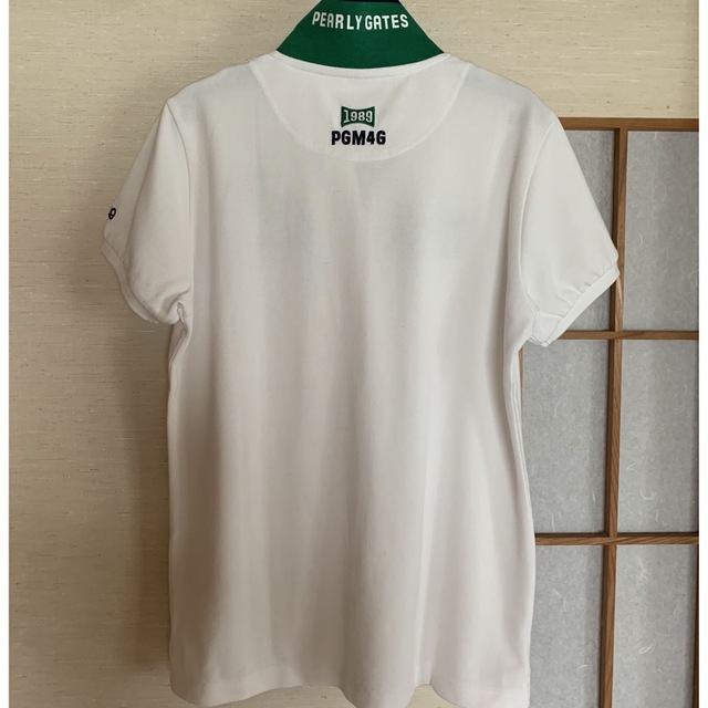 パーリーゲイツ  ポロシャツ　ホワイトandグリーン　サイズ1 6