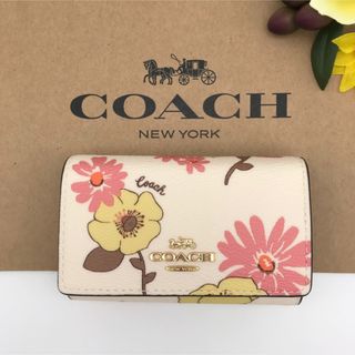 コーチ(COACH)のCOACH  ★大人気★ 5リングキーケース フローラルクラスタープリント 新品(キーケース)