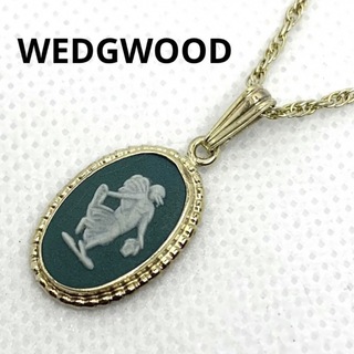 ウェッジウッド(WEDGWOOD)のウェッジウッド　グリーン　ゴールドカラー　ネックレス(ネックレス)