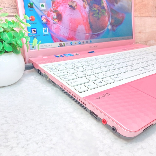 VAIO❣ブルーレイDVD✨WEBカメラ❣大容量750GB❣ピンクノートパソコン-