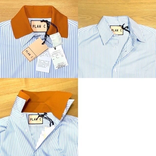 Plan C - 【新品タグ付き】プランシー シャツワンピース ストライプ