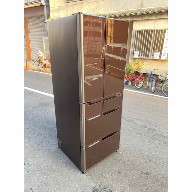 日立冷蔵庫タッチパネル 強化ガラスドア565L-