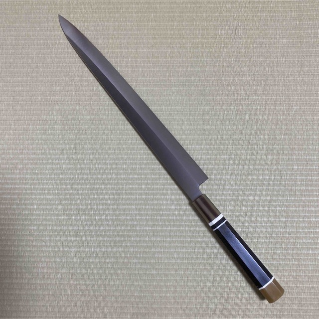 尺一 柳刃 包丁 和包丁 本焼 V金10号 黒檀 白水牛 八角柄 刺身 新品 尺一 柳刃 包丁 和包丁 本焼 V金10号 黒檀 白水牛 八角柄 刺身 新品