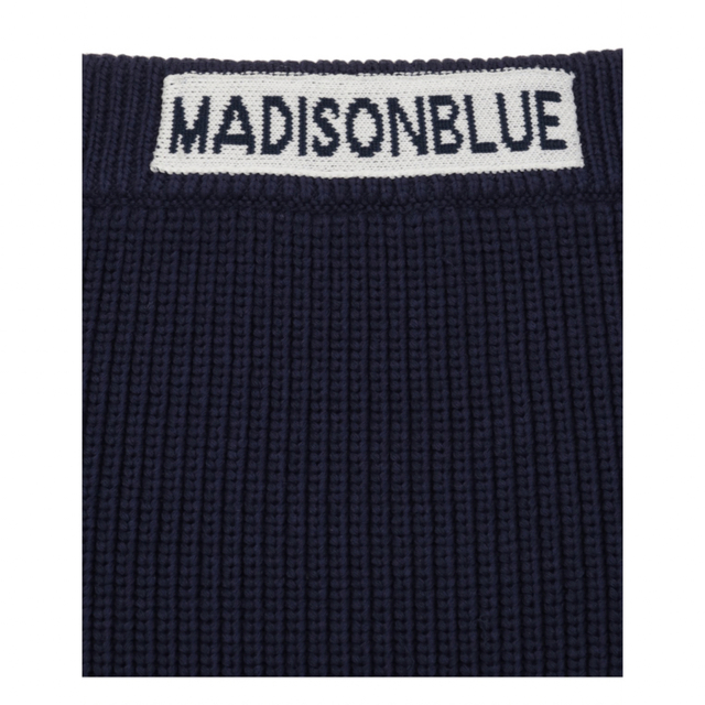 MADISONBLUE(マディソンブルー)の23ss完売マディソンブルーKNIT SIDESLIT SKIRTNAVY01 レディースのスカート(ひざ丈スカート)の商品写真