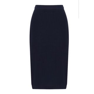 マディソンブルー(MADISONBLUE)の23ss完売マディソンブルーKNIT SIDESLIT SKIRTNAVY01(ひざ丈スカート)