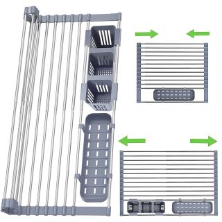 水切りラック　折りたたみ　シンク上　省スペース(収納/キッチン雑貨)
