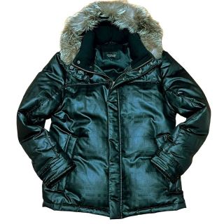 有名人芸能人】 BURBERRY BLACK LABEL ダウンジャケットラビットファー