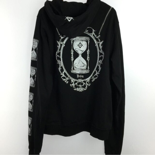 REFLEM/レフレム 新品 ロングスリーブショルダーZIPパーカー ブラック