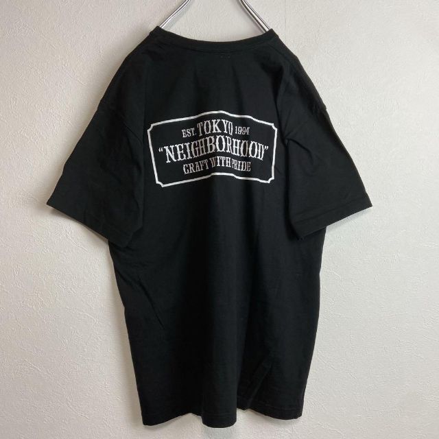 【定番クラシックロゴ】NEIGHBORHOODバックプリントTシャツ黒L.