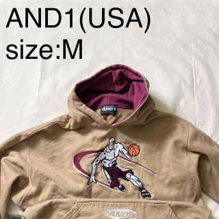 アンドワン(And1)のAND1(USA)ビンテージ刺繍グラフィックスウェットパーカ(パーカー)