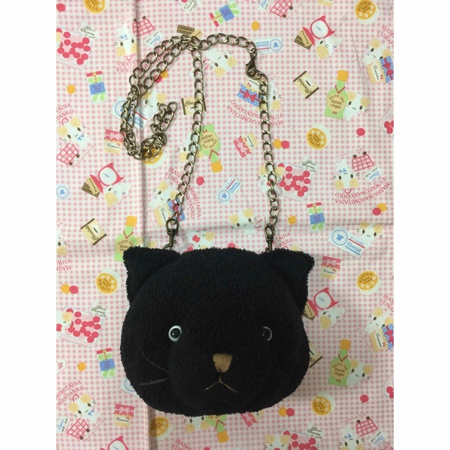 ピンハウス　黒猫ポシェット