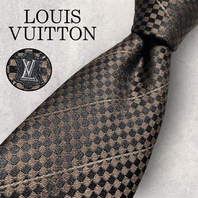 美品 LOUIS VUITTON ルイヴィトン クラヴァット ダミエ ネクタイ 新版