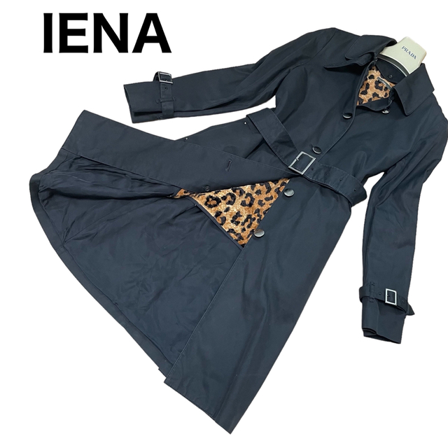 IENA(イエナ)のIENA トレンチコート　シングル　豹柄ライナー付き　メタルボタン　ベルト完備 レディースのジャケット/アウター(トレンチコート)の商品写真