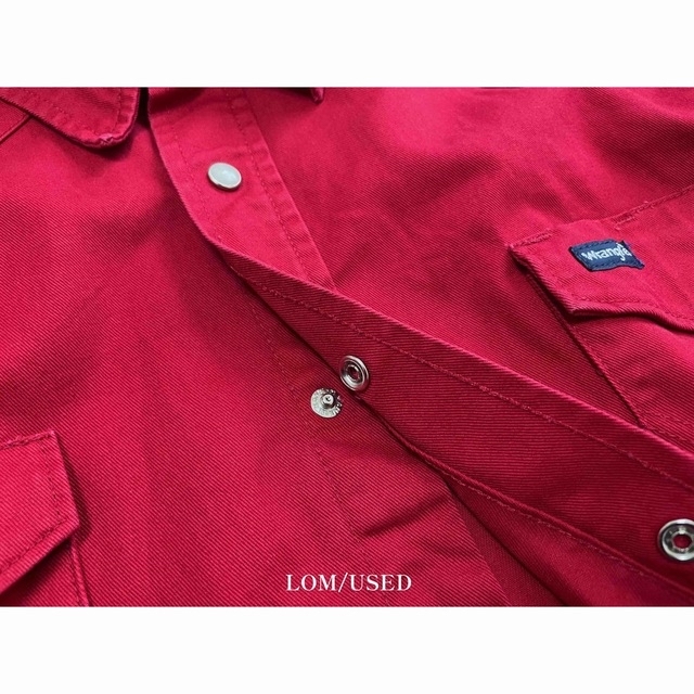 wrangler ラングラー 赤 レッド ウエスタン ワークシャツ  メンズ 5