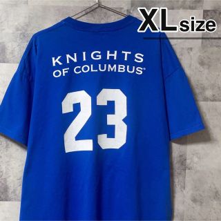 Tシャツ　XLサイズ　ブルー　青　Knights of Columbus(Tシャツ/カットソー(半袖/袖なし))