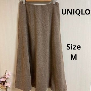 ユニクロ(UNIQLO)の12a265 ユニクロ　レディース　ブラウン　茶色　ロングスカート(ロングスカート)