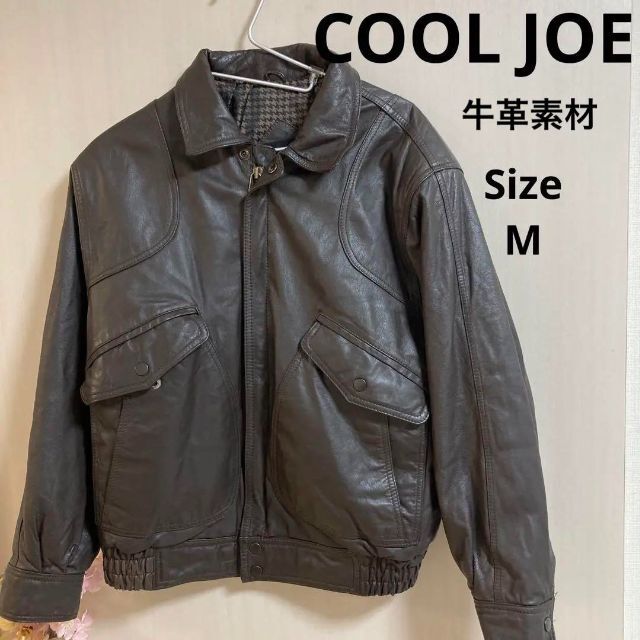 12a272 COOL JOE メンズ　牛革レザージャケット　ライダース