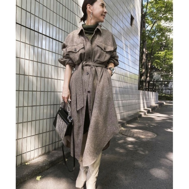 アメリヴィンテージ♡ECO WOOL LONG SHIRT COAT 1